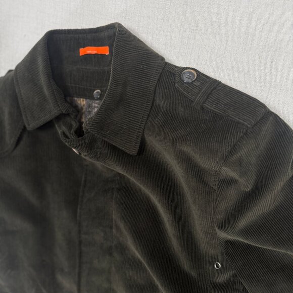 Tallia Mens Corduroy Coat Olive Green Quilted Lined Jacket Size Chest 47" - Picture 5 of 15